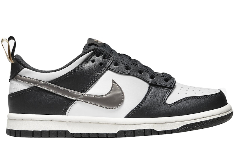 Nike Dunk Low Black White Metallic (GS) Kids' - DH9764-001 - US