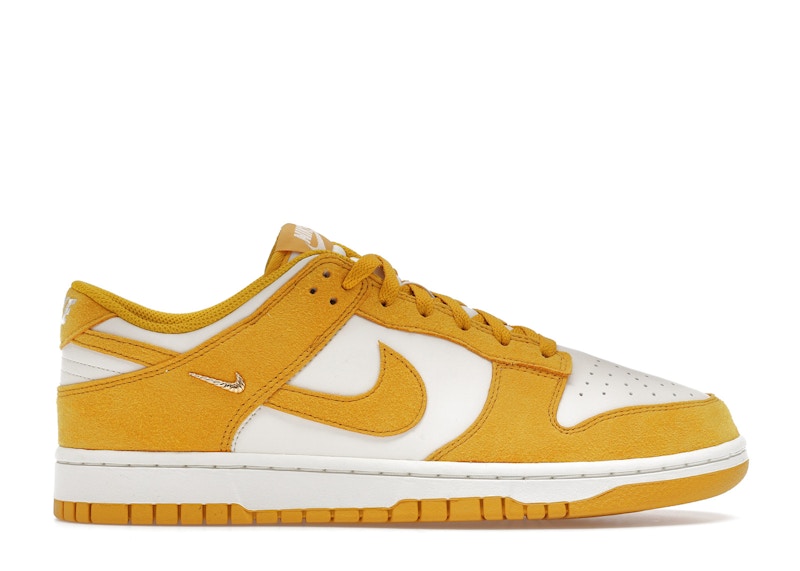 Pre-owned Nike Dunk Low Gold Mini Swoosh (women's) Sneakers In Dark Sulfur/pale Ivory In Multi