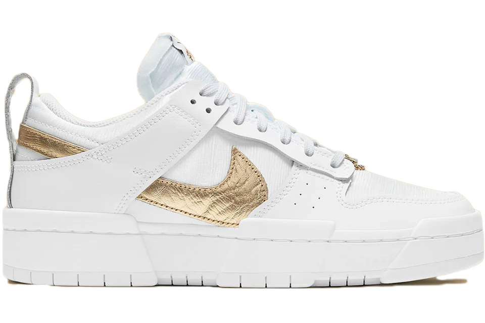 Nike dunk low disrupt white metallic gold Clearance