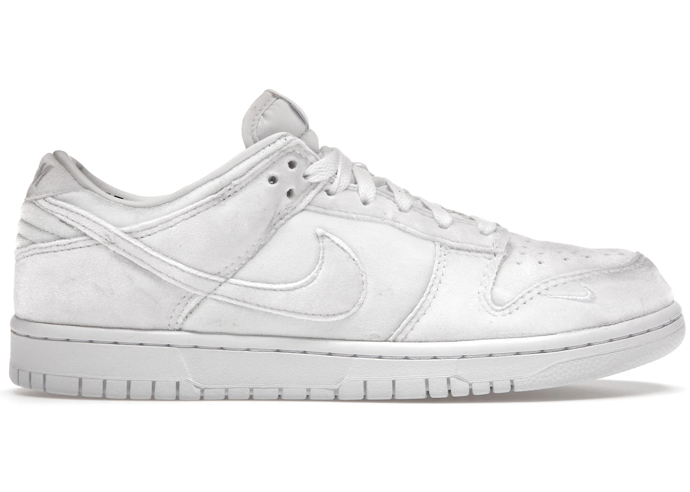 Nike Dunk Low Dover Street Market Triple White Velvet Men's - DH2686-100 - US