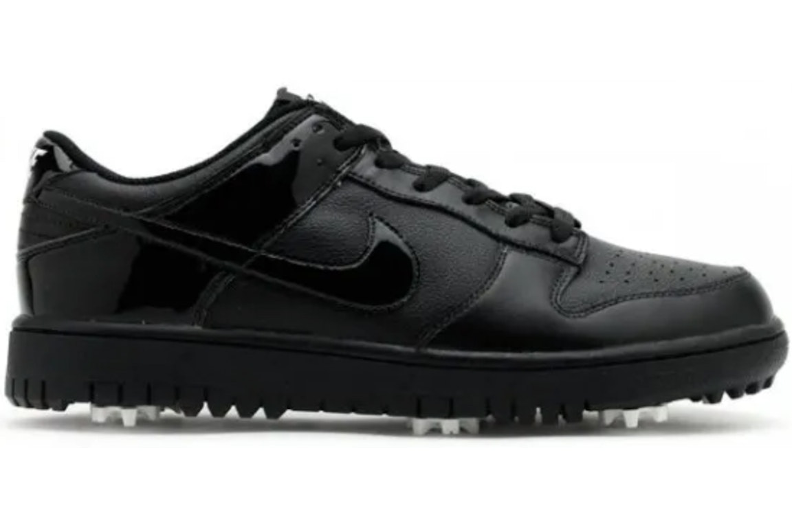 Pre-owned Nike Dunk Low Golf Black Patent In Black/black/black