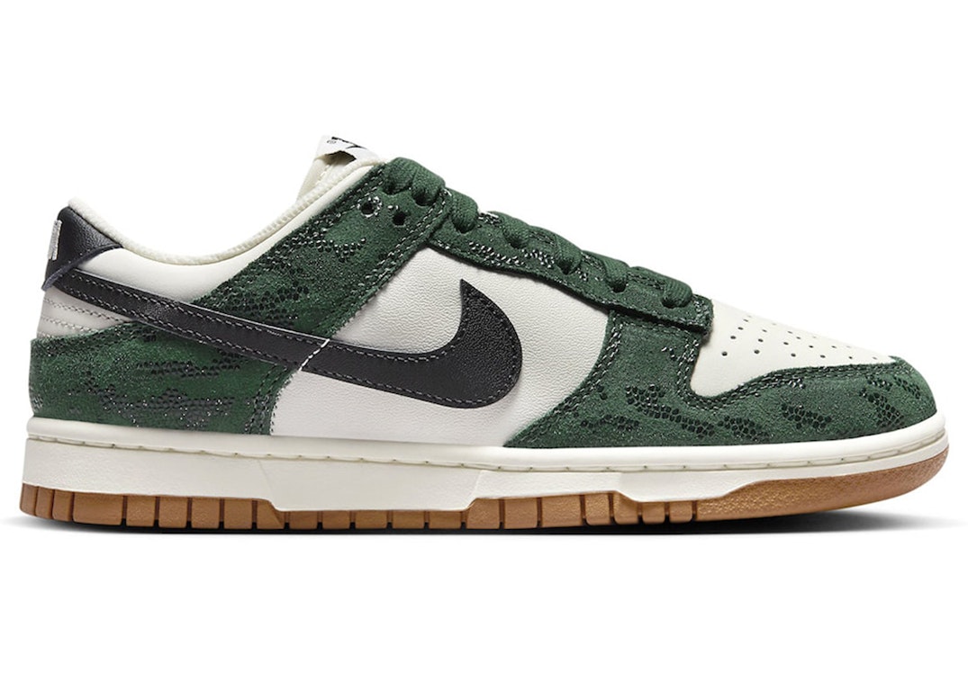Pre-owned Nike Dunk Low Green Snake (women's) In Pro Green/sail/gum Medium Brown