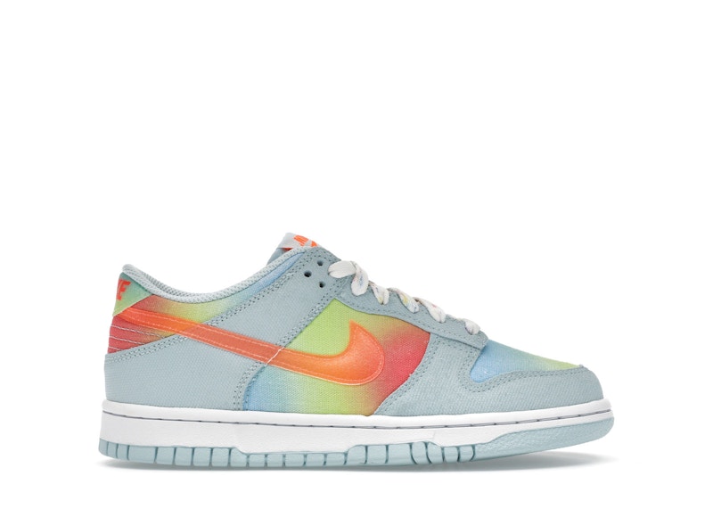 Pre-owned Nike Dunk Low Heat Map Sneakers In Glacier Blue/light Lemon Twist/aquarius Blue