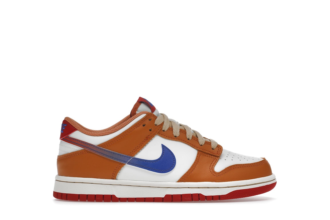 Pre-owned Nike Dunk Low Hot Curry Game Royal (gs) In Sail/university Red/hot Curry