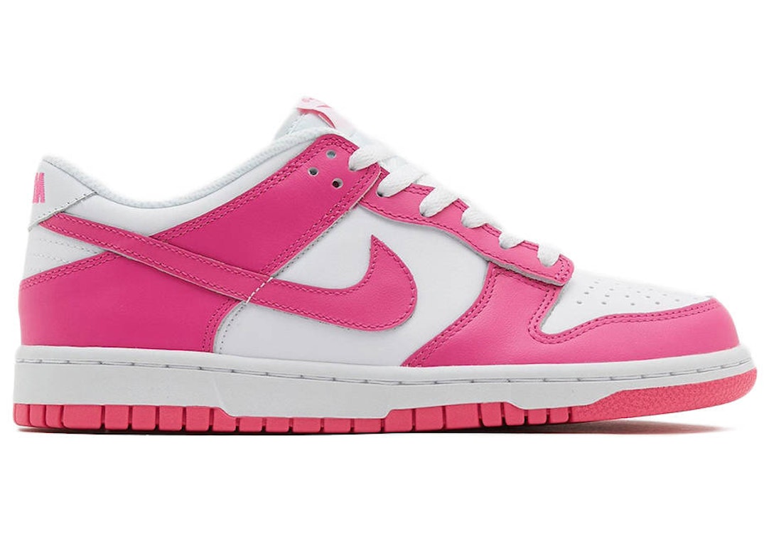 Pre-owned Nike Dunk Low Laser Fuchsia (gs) In White/laser Fuchsia