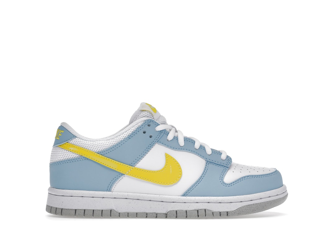 Pre-owned Nike Dunk Low Next Nature Homer Simpson (gs) In Blue Chill/yellow/strike-white