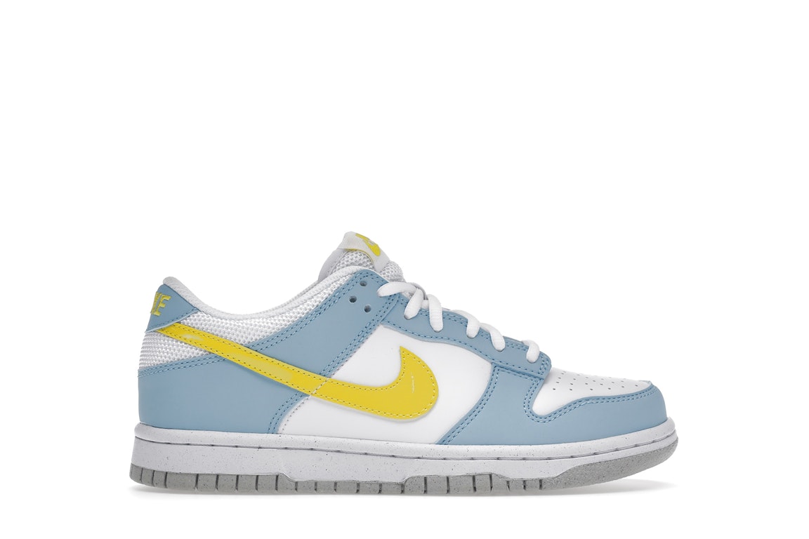 Pre-owned Nike Dunk Low Next Nature Homer Simpson (gs) In Blue Chill/yellow/strike-white