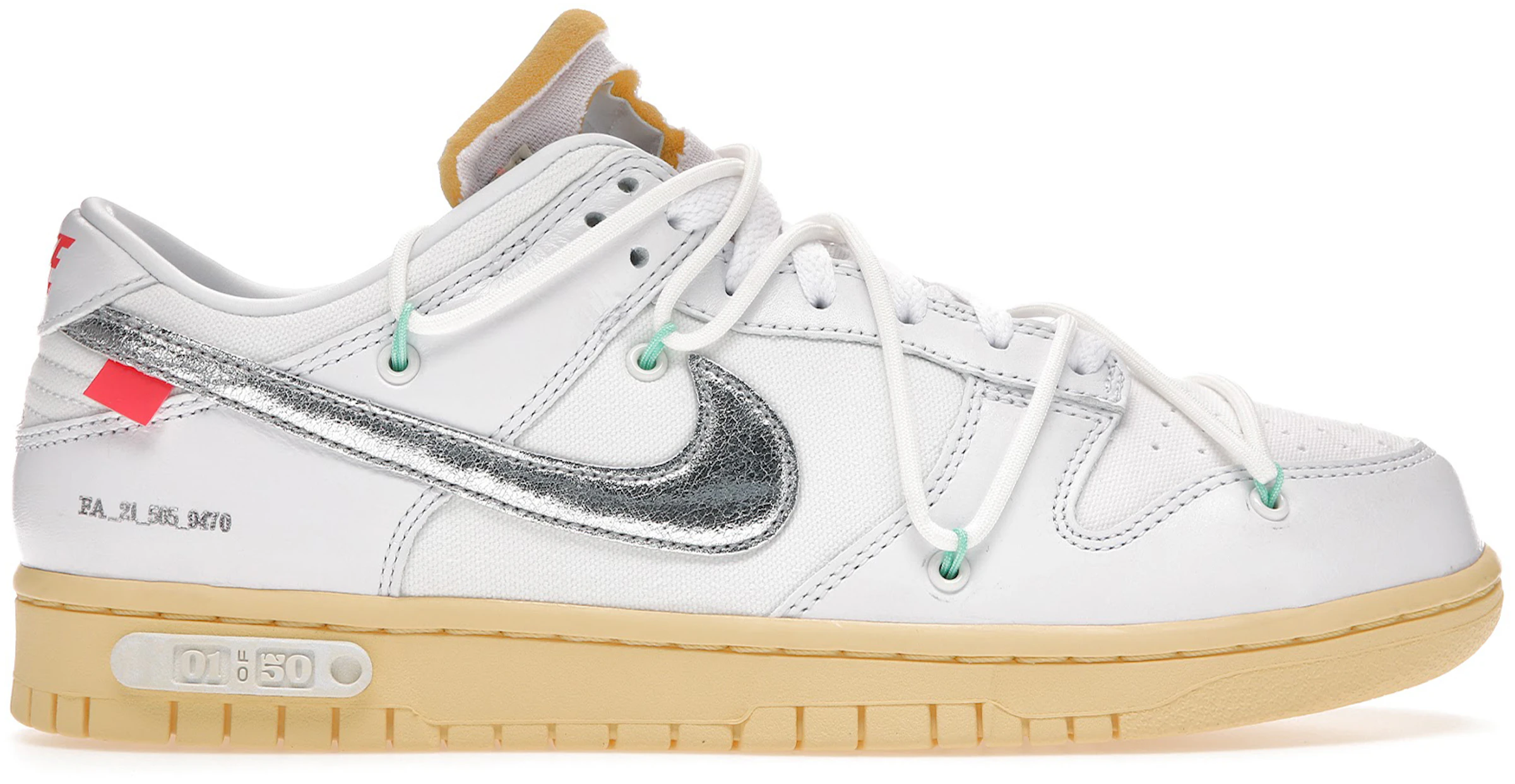 Off-White Nike Dunk Low White Silver Of 50 | vlr.eng.br