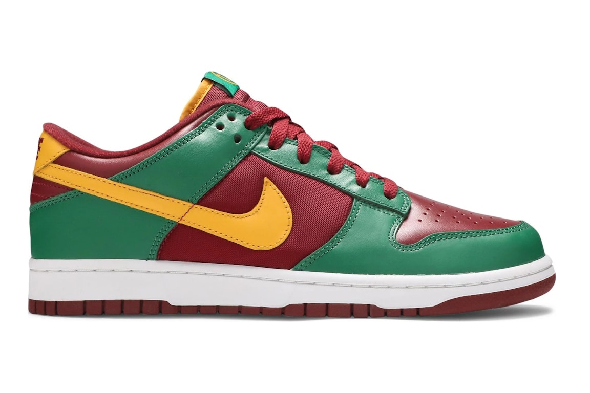 Pre-owned Nike Dunk Low Portugal In Team Red/yellow Gold-pine Green