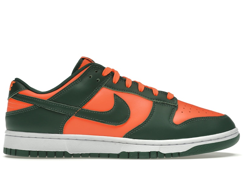 NIKE DUNK LOW MIAMI HURRICANES箱の上側切り取られています