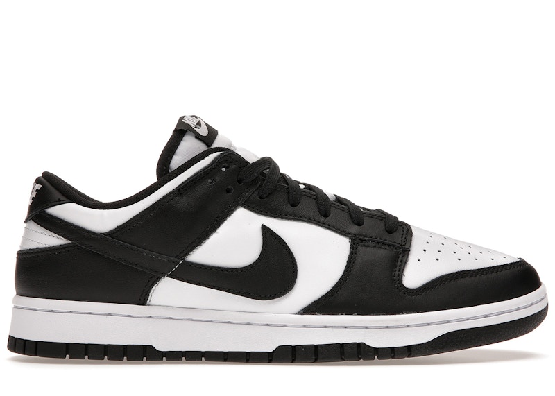 dunk low black and white