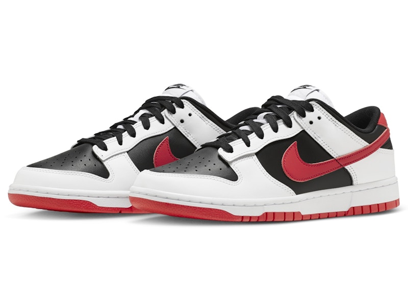 Nike Dunk Low Retro White Black University Red Men's - FD9762-061 - US