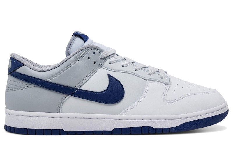 Nike Dunk Low Retro White Deep Royal Wolf Grey 男装 - HF5441-118 - CN