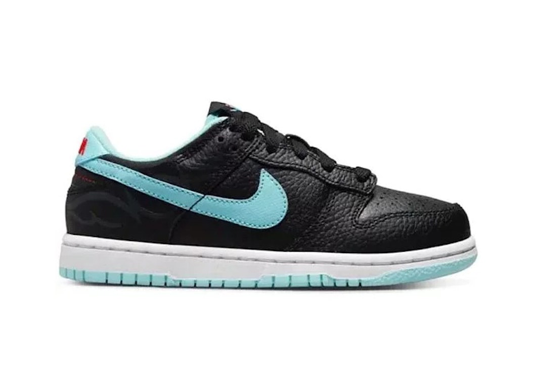 Pre-owned Nike Dunk Low Se Barber Shop Black (ps) In Black/white/chile Red