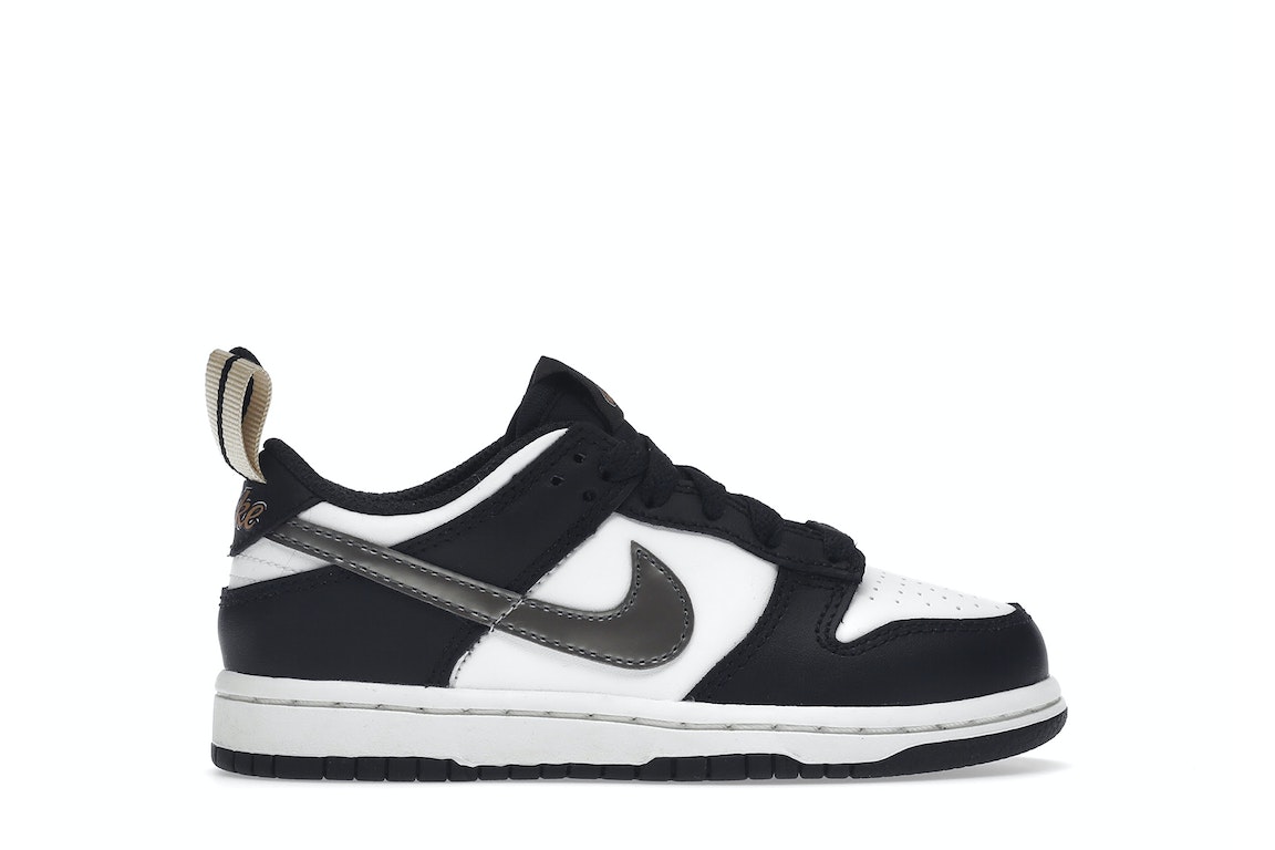 Pre-owned Nike Dunk Low Se Off Noir (ps) In Off Noir/metallic Pewter/summit White