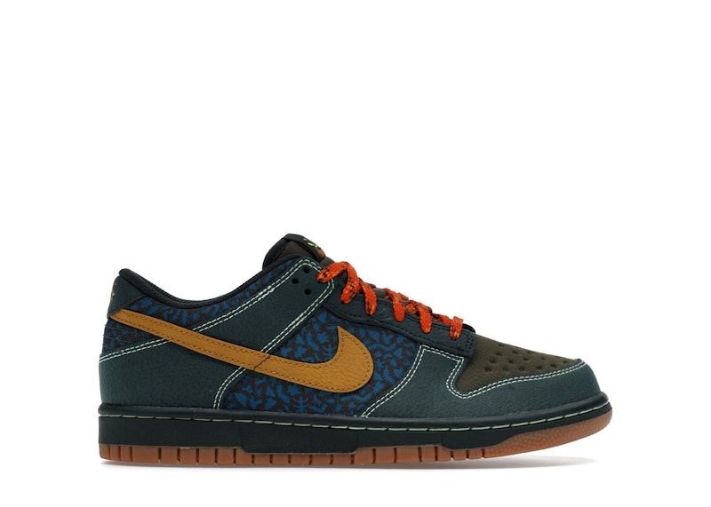 Pre-owned Nike Dunk Low Khaki Sneakers In Seaweed/ochre/cargo Khaki In Multi