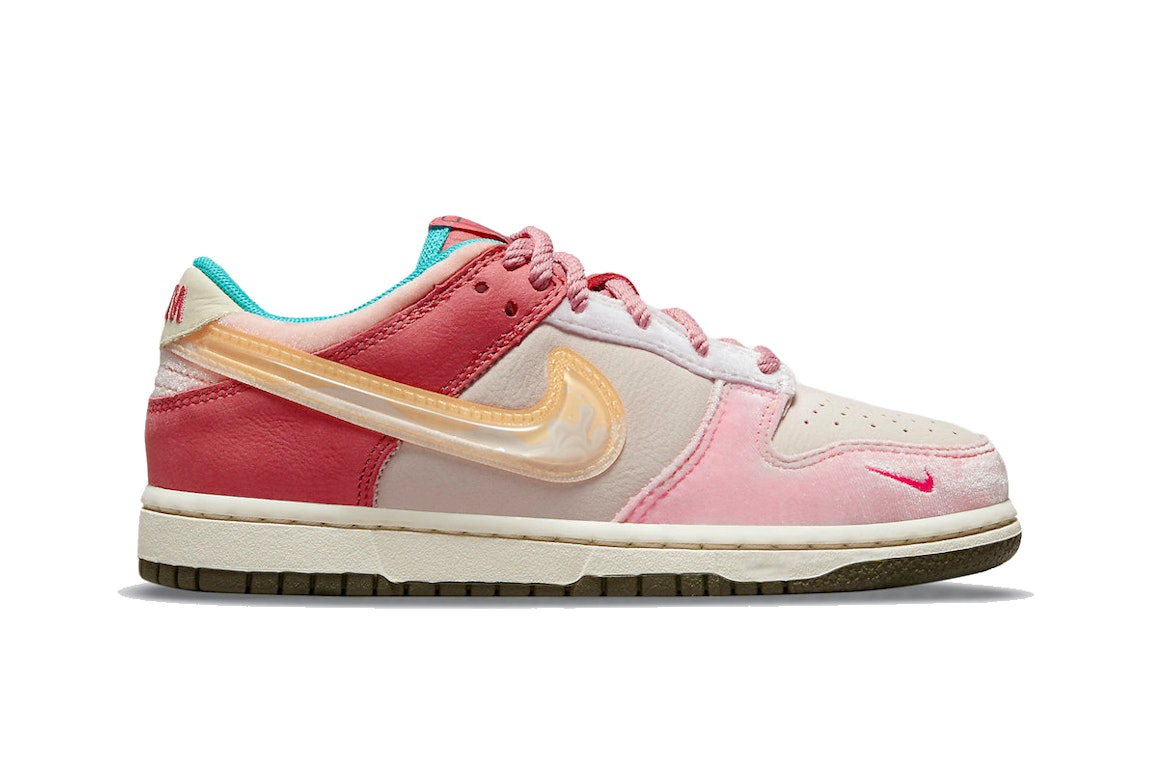 Pre-owned Nike Dunk Low Social Status Free Lunch Strawberry Milk (ps) In Light Soft Pink/coconut Milk-pink Glaze