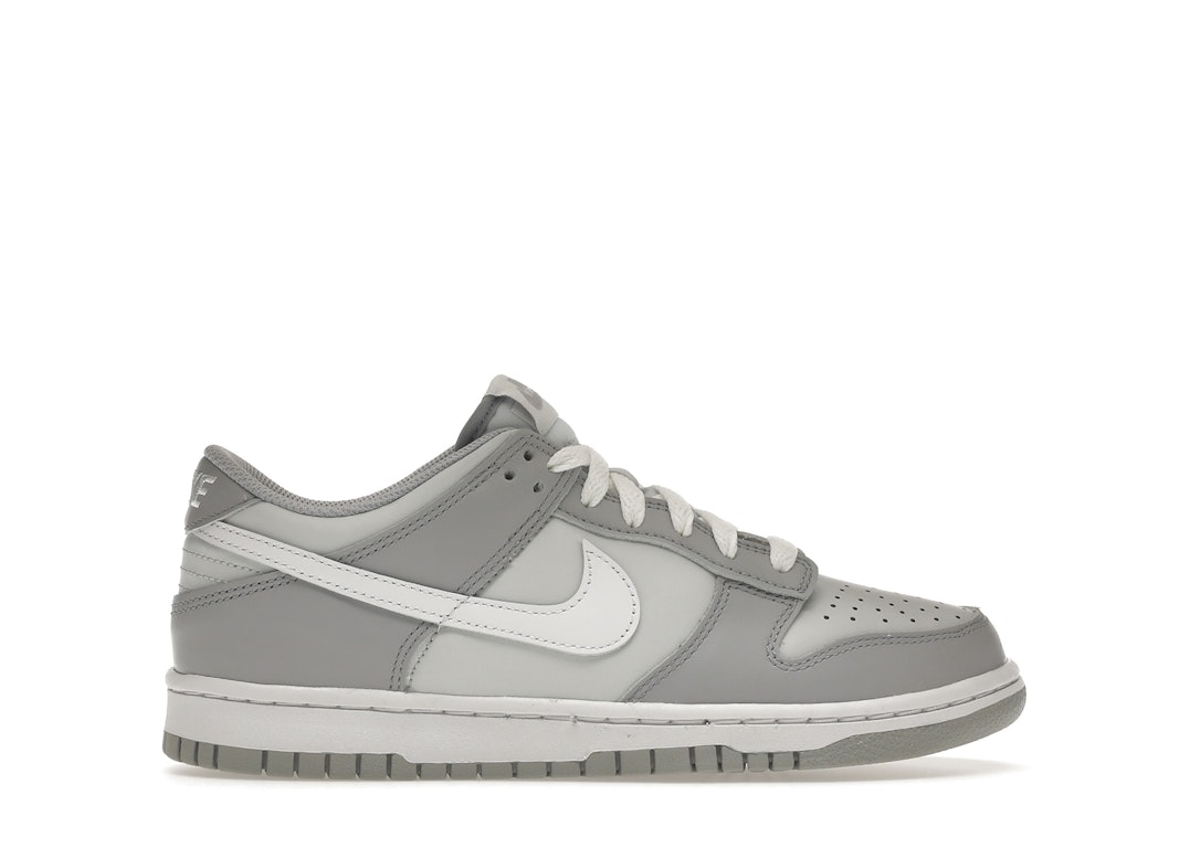 Pre-owned Nike Dunk Low Two-toned Grey (gs) In Pure Platinum/white-wolf Grey