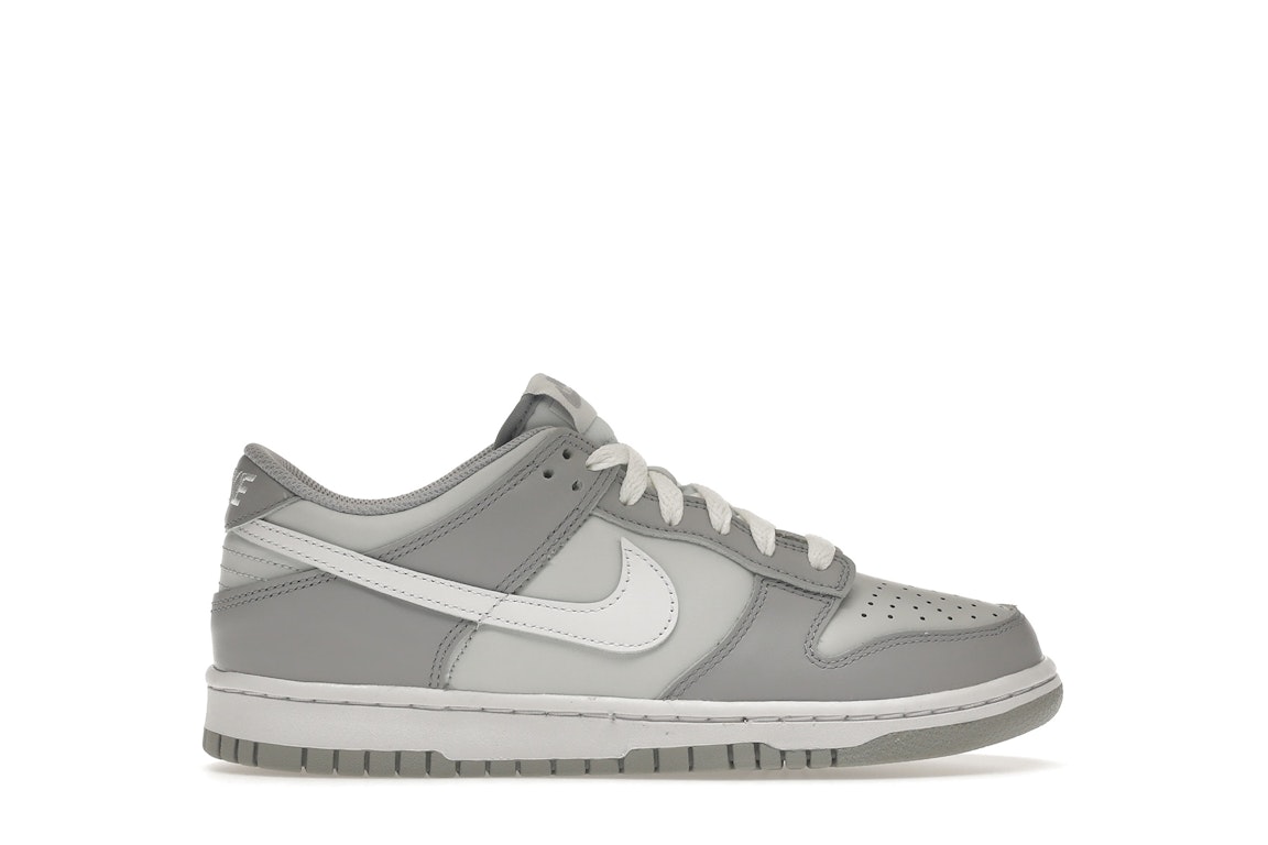 Pre-owned Nike Dunk Low Two-toned Grey (gs) In Pure Platinum/white-wolf Grey