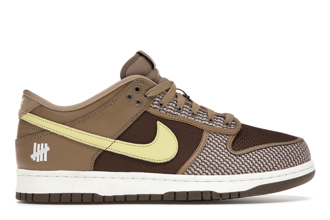 Pre-owned Nike Dunk Low Sp Undefeated Canteen Dunk Vs. Af1 Pack In Canteen/lemon Frost-palomino