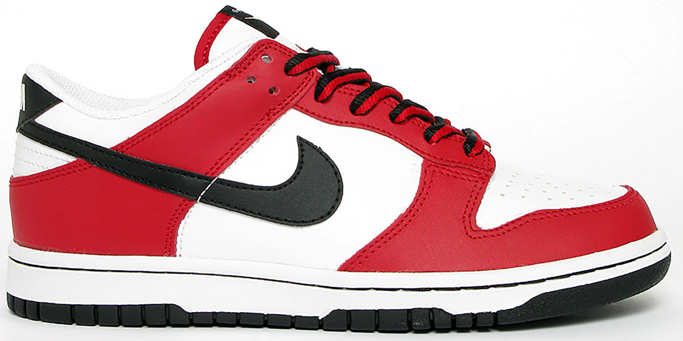 Nike Dunk Low White Black Red (GS) Kids' - 304874-105 - US