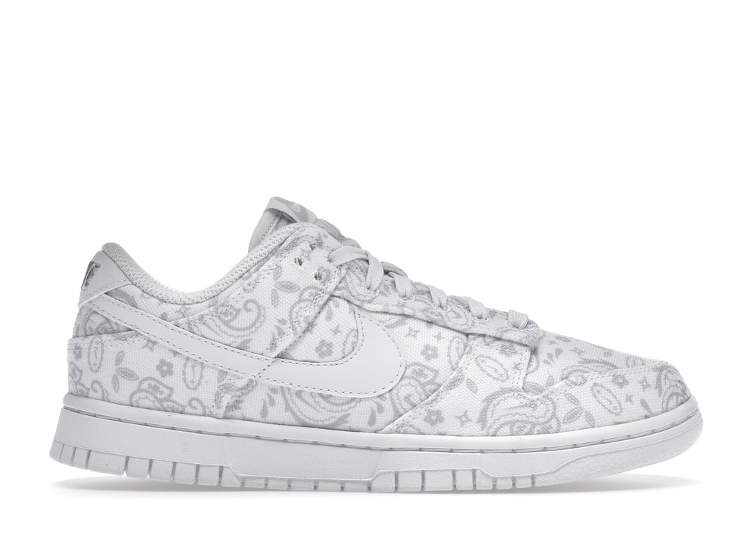 Pre-owned Nike Dunk Low White Paisley (women's) In White/grey Fog-white
