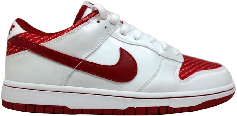 Nike Dunk Low White Varsity Red Women s 309324 166 US