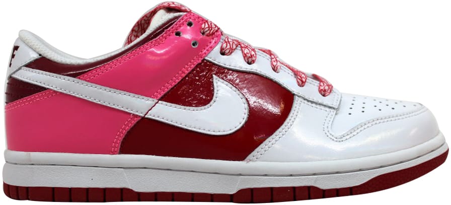 nike dunk low white red