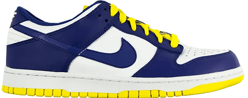 nike dunk low purple yellow