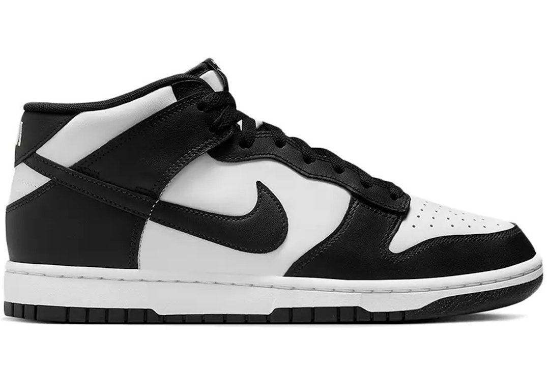 Pre-owned Nike Dunk Mid Leather Panda In White/white/black