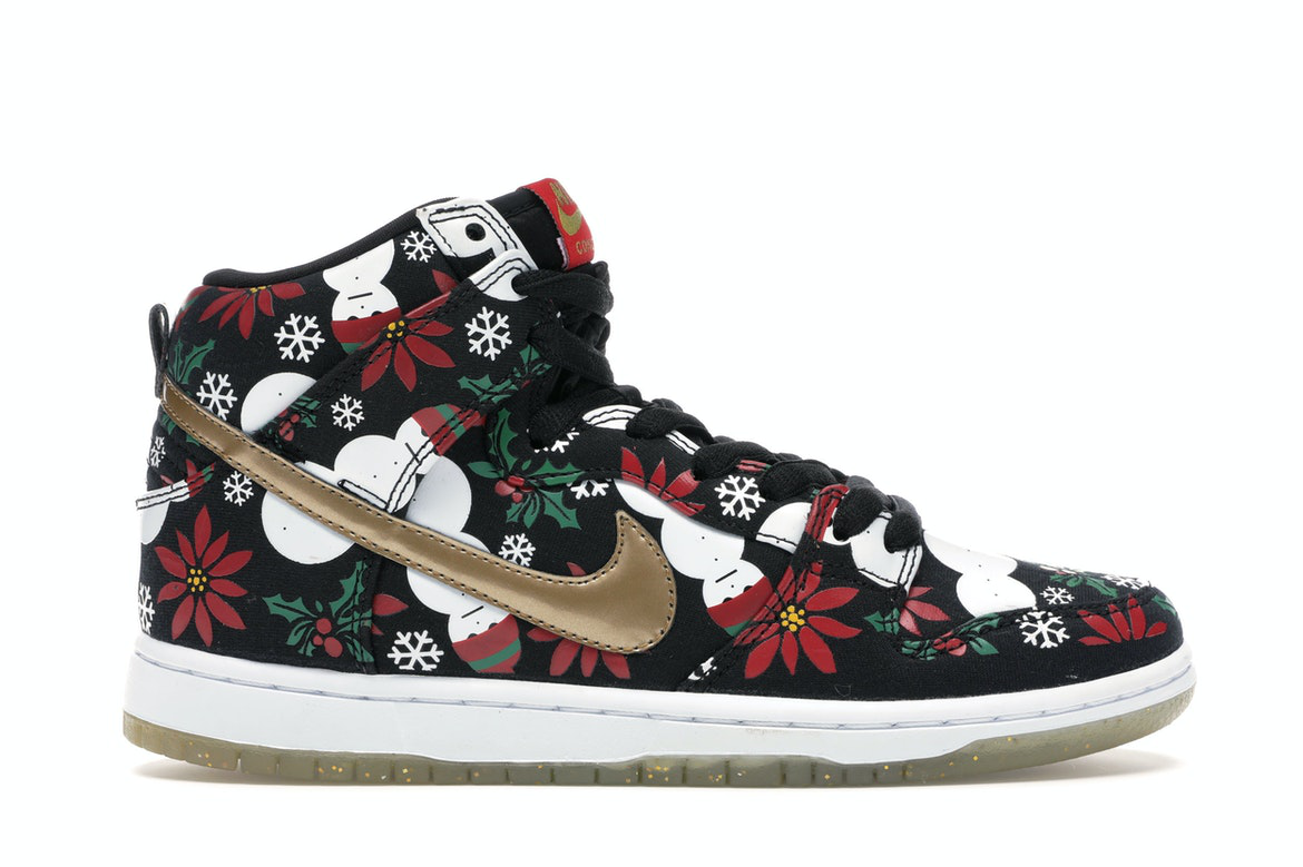 Nike SB Dunk High Concepts Ugly Christmas Sweater Black (Special Box) Men's  - 635525-006 - US