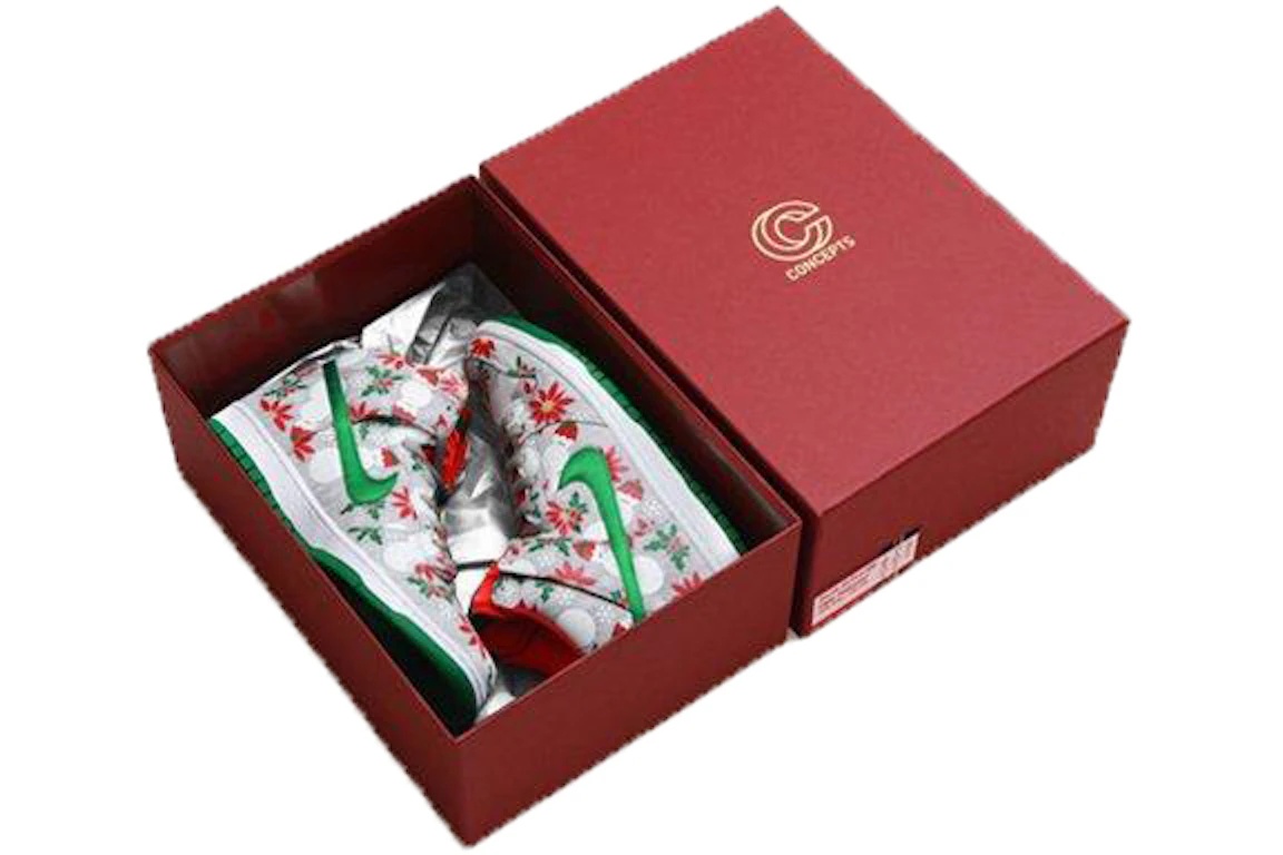 Nike SB Dunk High Concepts Ugly Christmas Sweater Grey (Special Box)