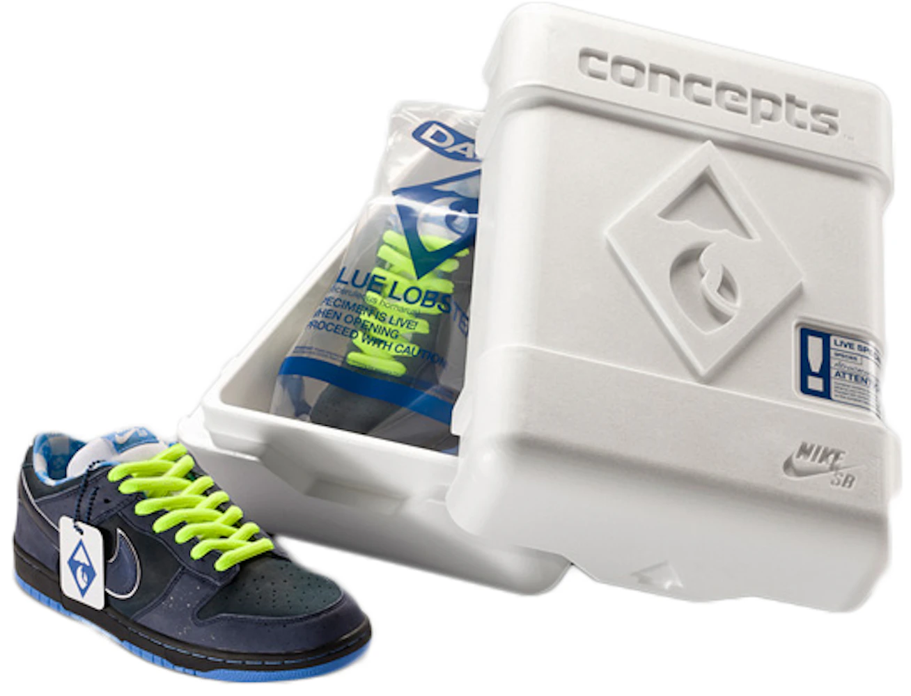 puerta En cantidad pollo Nike SB Dunk Low Concepts Blue Lobster (Special Box) - 313170-342 - ES