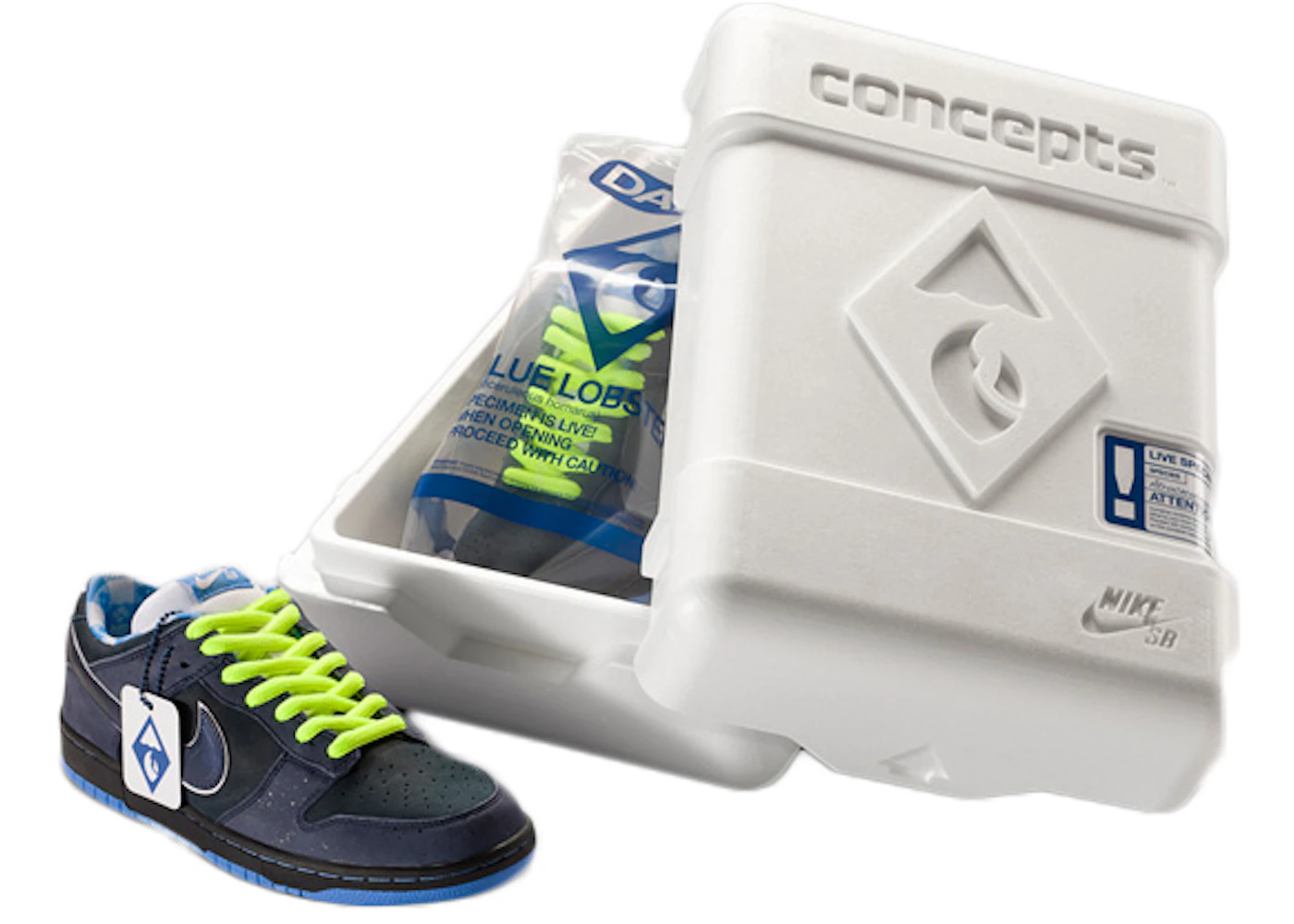 florero Dar permiso solar Nike SB Dunk Low Concepts Blue Lobster (Special Box) - 313170-342 - ES