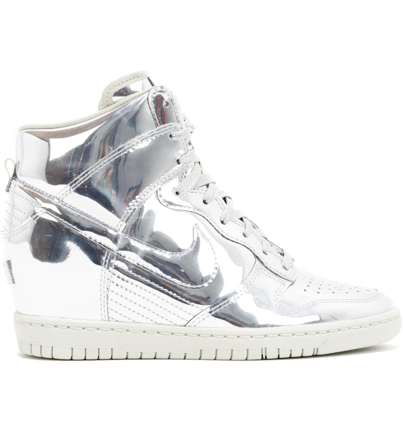 Nike Dunk Sky Hi Liquid Silver Women s 639233 009 US