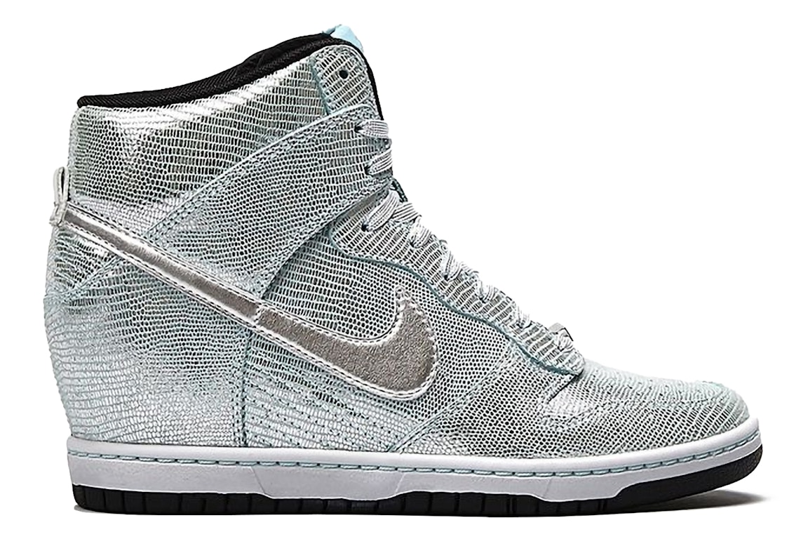 Pre-owned Nike Dunk Sky Hi Qs Disco Ball (women's) In Metallic Silver/metallic Silver/glacier Ice
