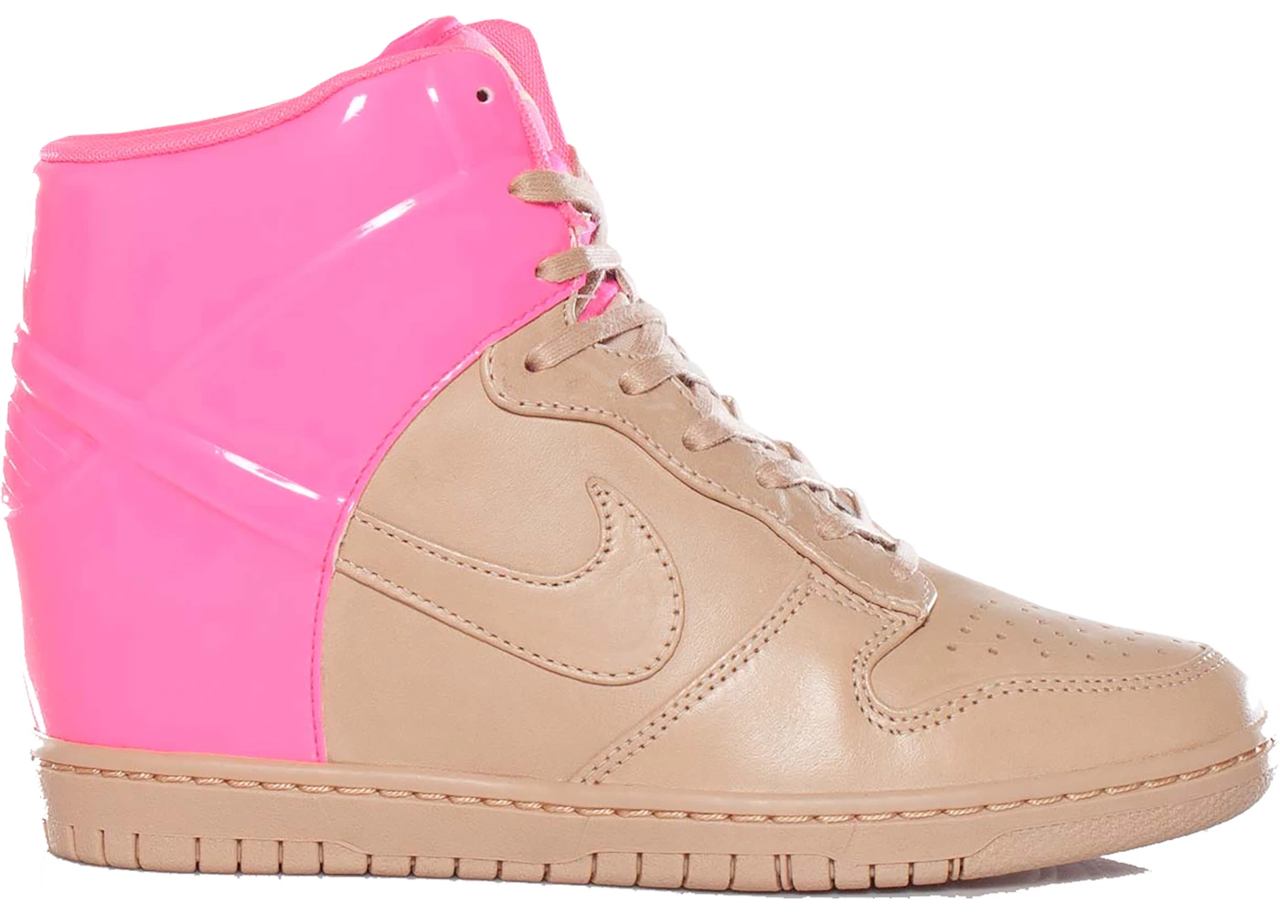 Pink nike dunk top sky hi wedge