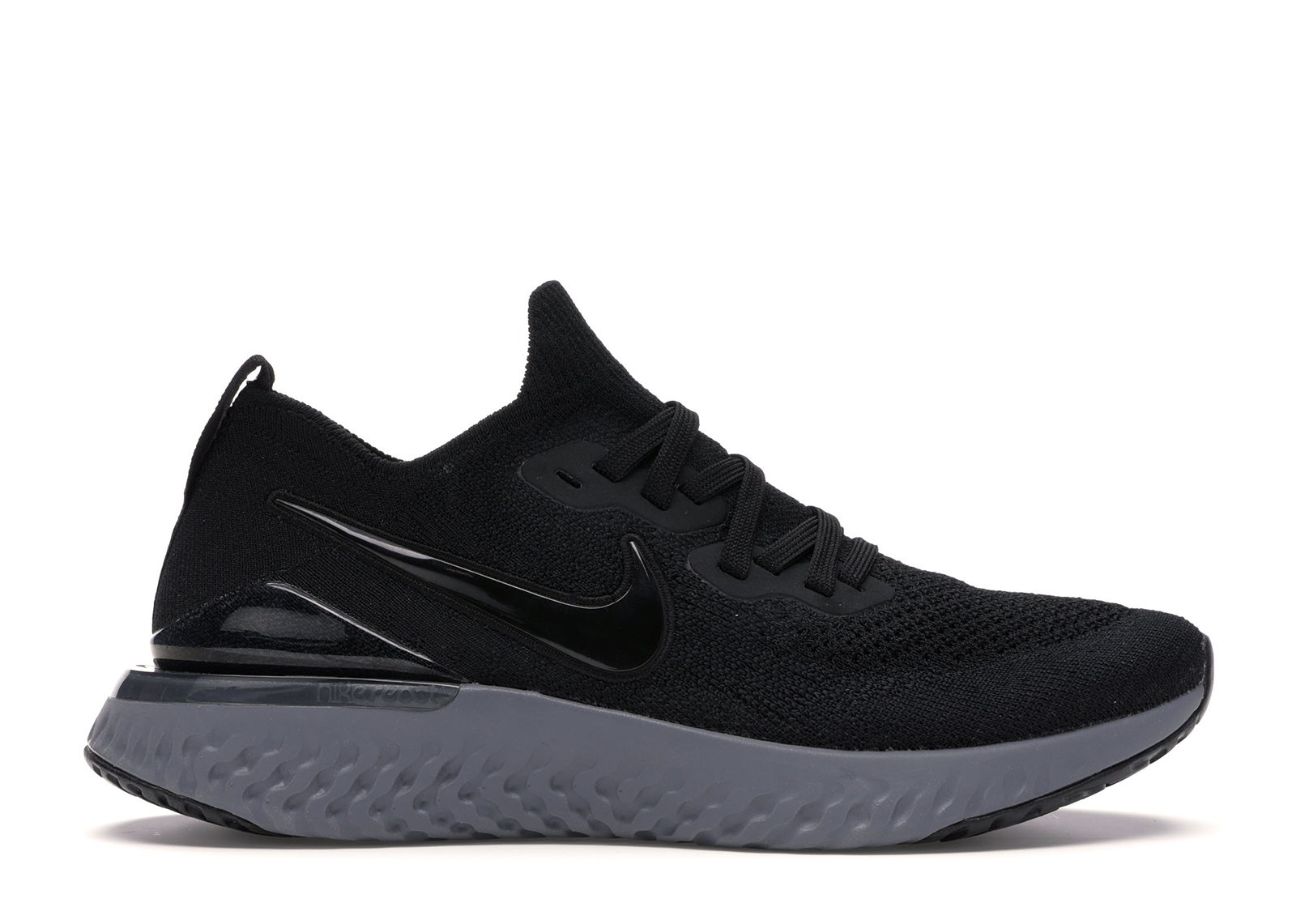 nike epic react flyknit 2 black and white