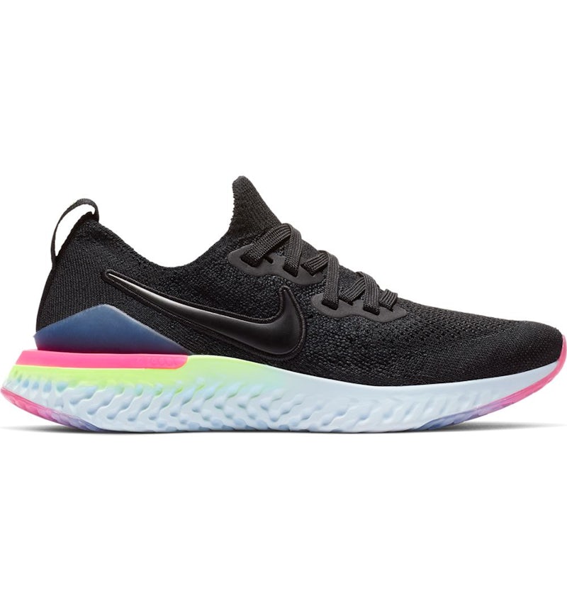Nike Epic React Flyknit 2 Black Sapphire Hyper Pink GS AQ3243 003 US