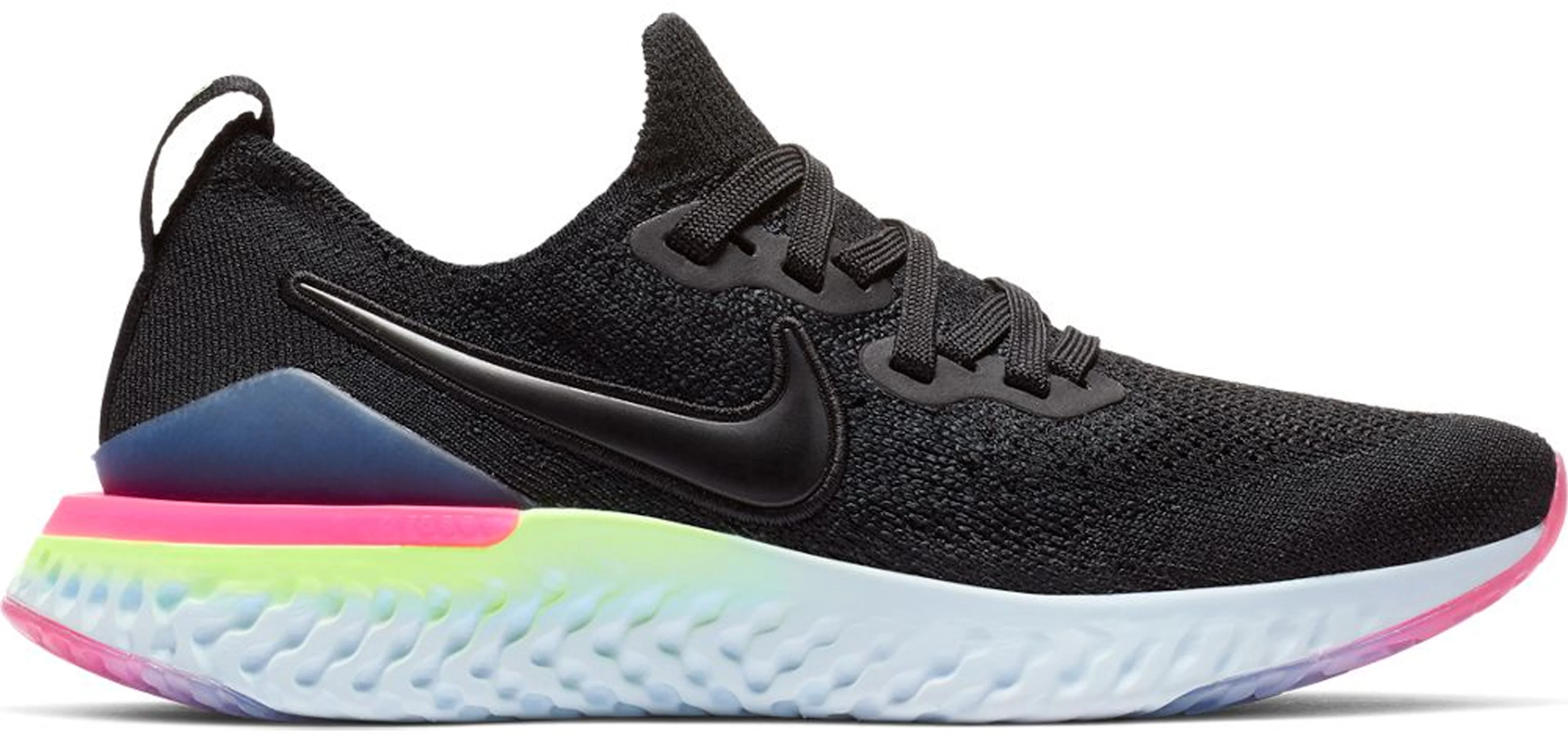 Nike Epic React Flyknit 2 Black Sapphire Hyper Pink GS AQ3243 003 US
