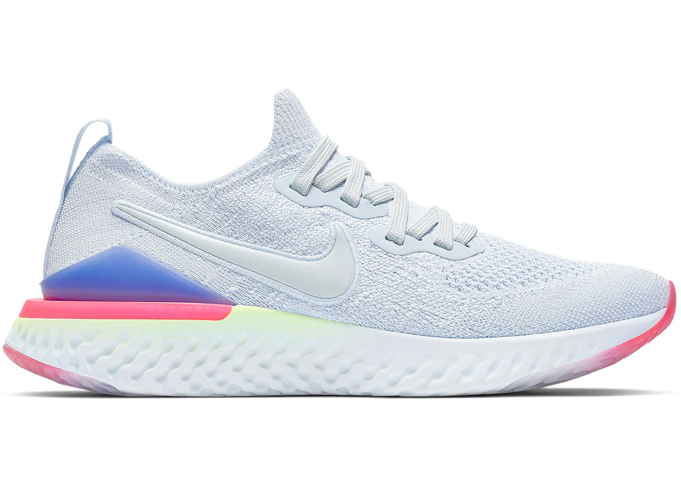 Nike Epic React Flyknit 2 Hydrogen Blue Sapphire Hyper Pink GS