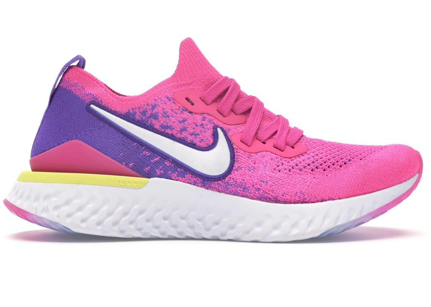 Nike Epic React Flyknit 2 Laser Fuchsia White Women s CK0821