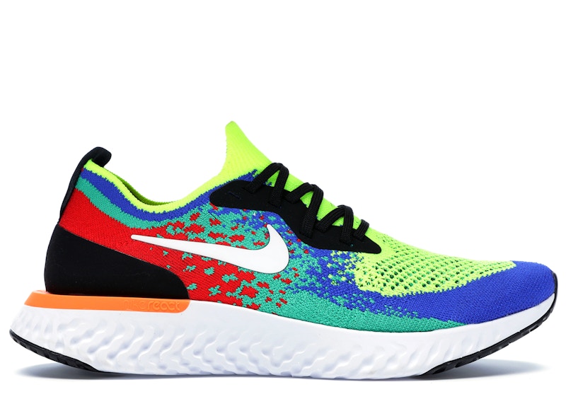 Epic react flyknit 2 white outlet orange