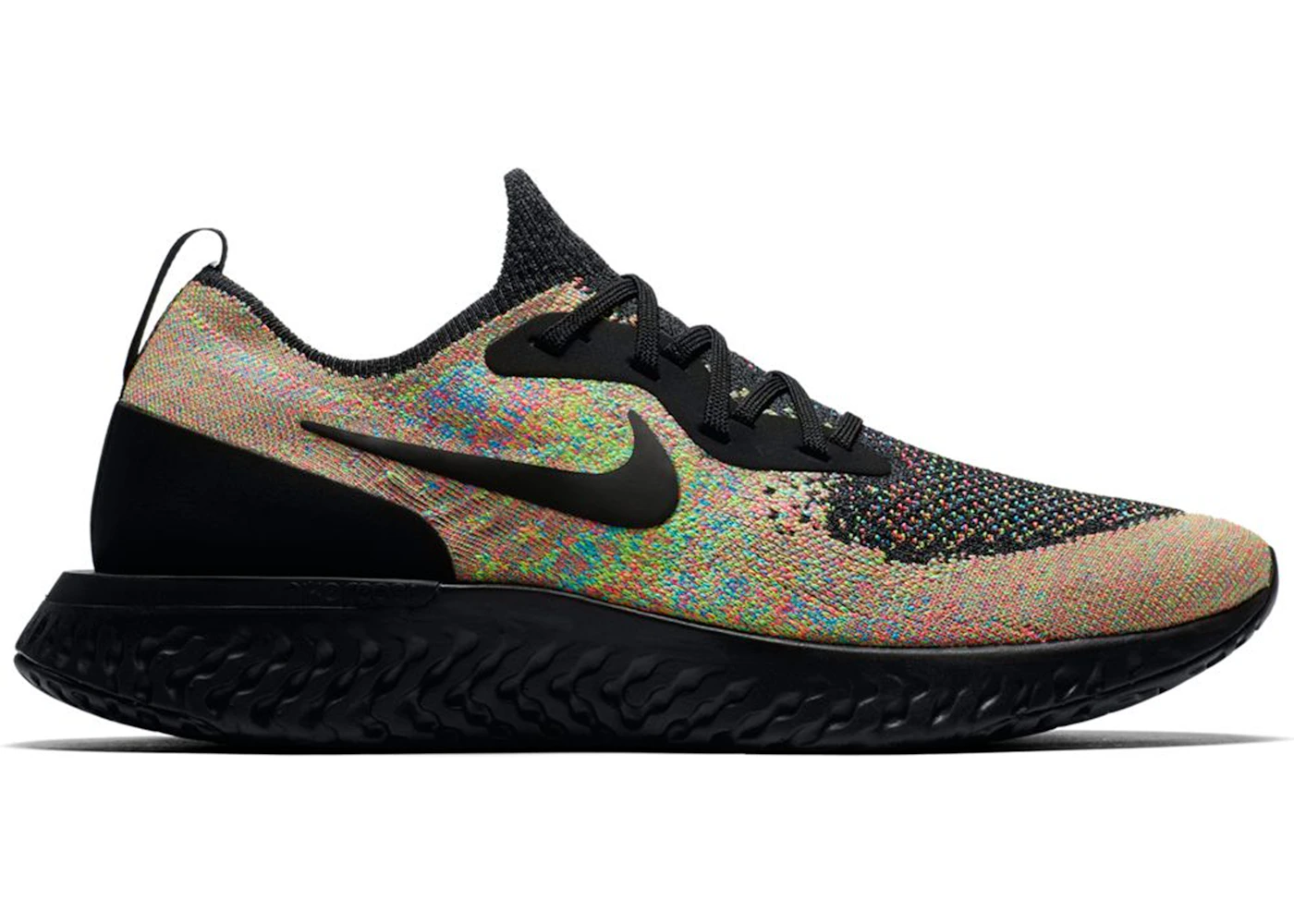 Nike epic react flyknit black white dark grey hyper crimson best sale