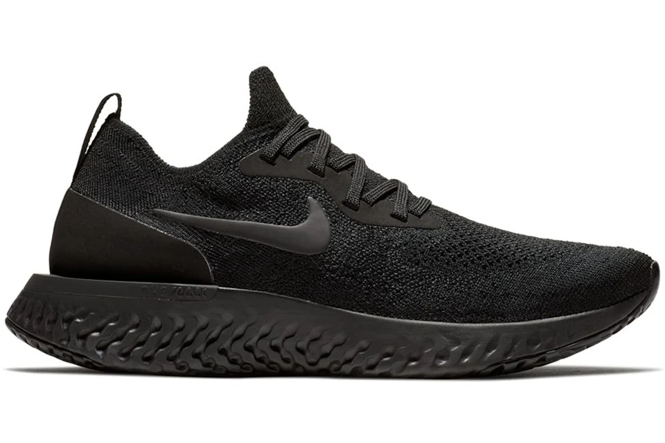 Nike Epic React Flyknit Triple Black Women s