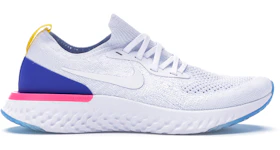 Nike Epic React Flyknit White Racer Blue Pink Blast (W)