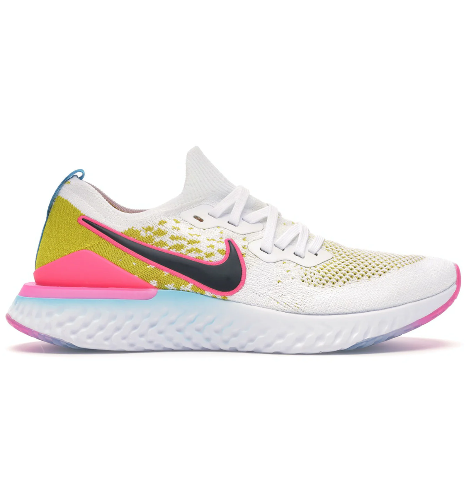 Nike Epic React Flynit 1 White Pink Blast Citron Men s CI7583 100