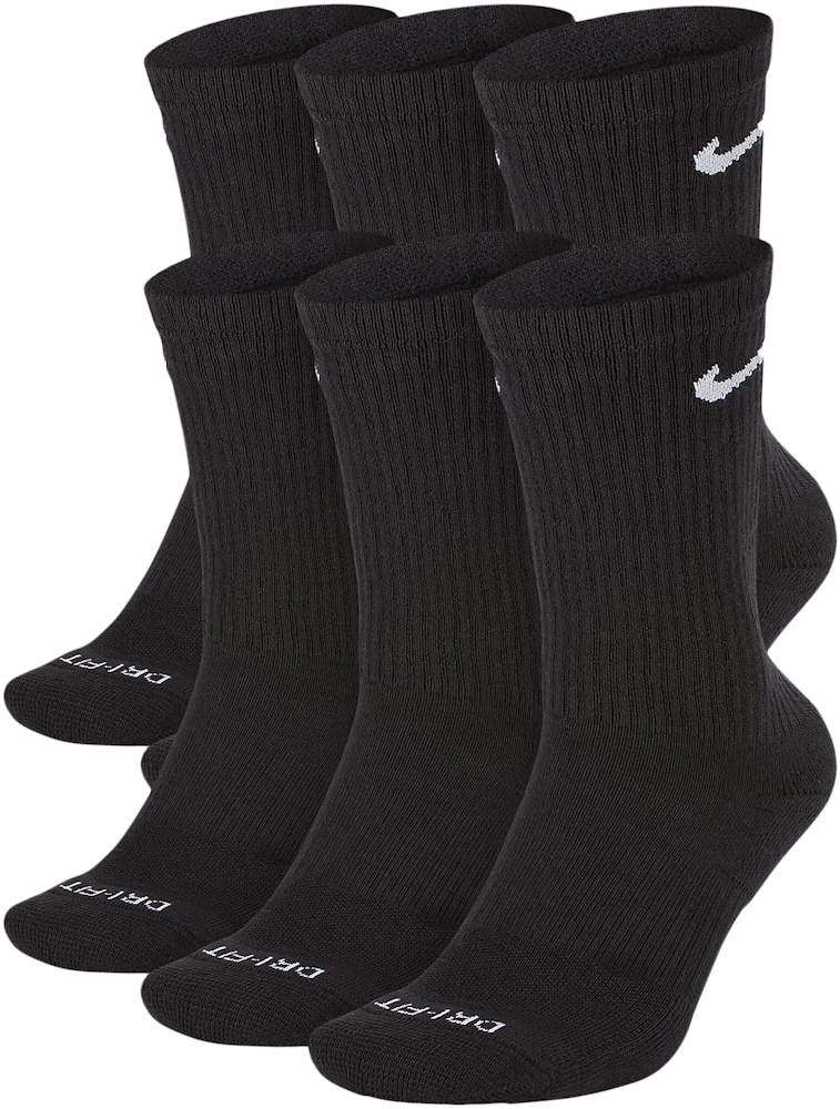 Nike Everyday Plus Cushioned Crew Socks Black - ES