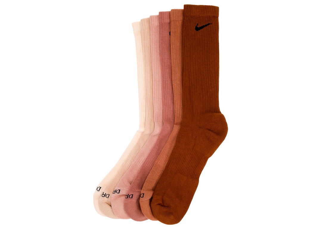 Pre-owned Nike Everyday Plus Cushioned Crew Socks (6 Pairs) Multi Color