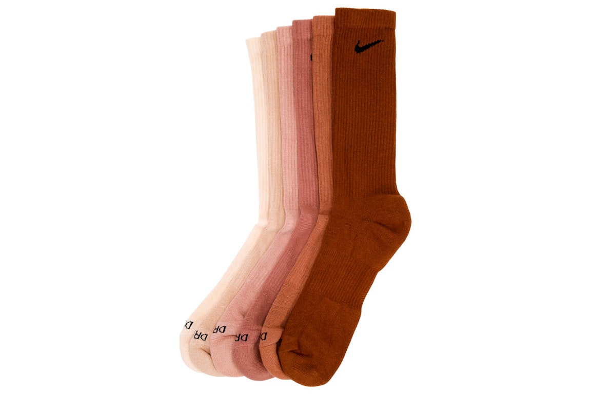 Pre-owned Nike Everyday Plus Cushioned Crew Socks (6 Pairs) Multi Color